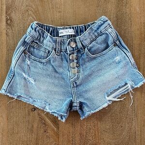 Zara girls Distressed Jean Shorts. Size 6